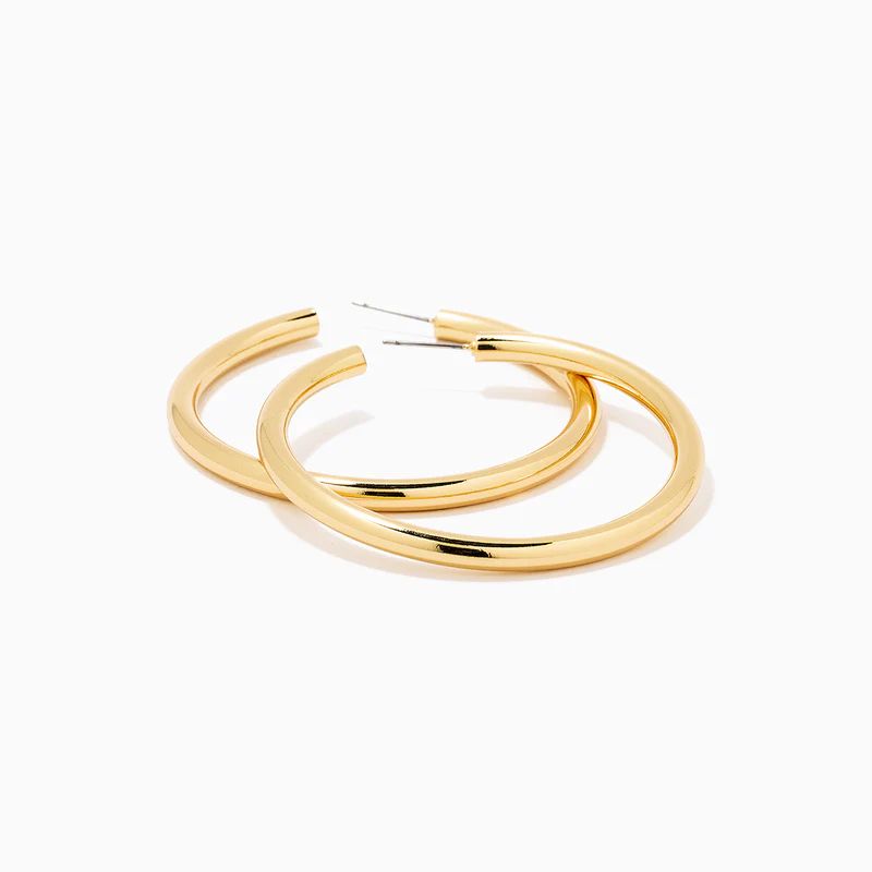 Classic Thick Gold Hoops Large | Uncommon James