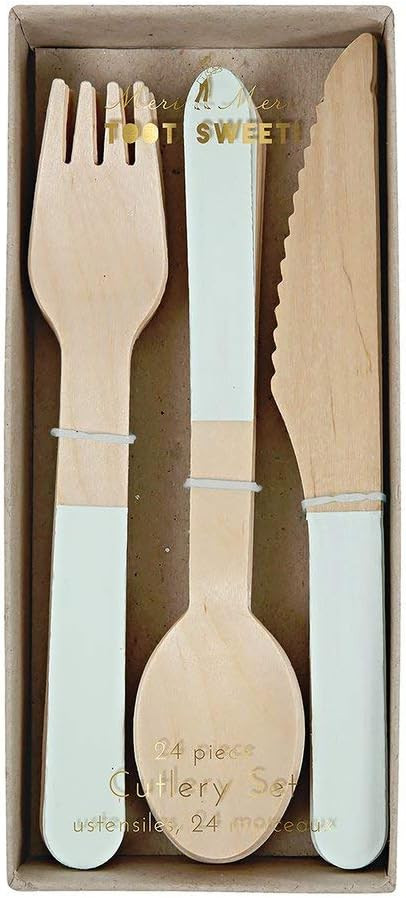 Meri Meri Mint Wooden Cutlery Set | Amazon (US)