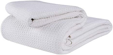 Glamburg 100% Cotton Thermal Blanket, Breathable Bed Blanket King Size, Soft Waffle Blanket, King... | Amazon (US)