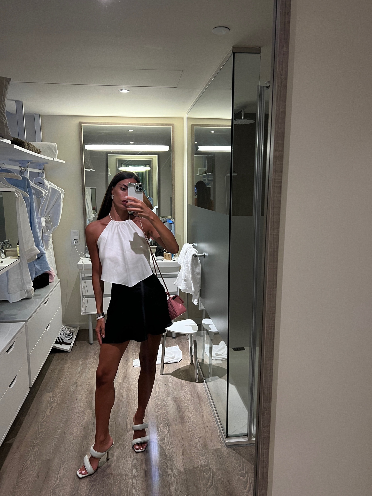 Dinner outfit inspo look ✨

Outfit inspiration, summer style, summer outfit, Giaborghini, white double strap leather mules, Manuri, a line silk skirt, halterneck top, Farfetch, Italia. 



#LTKeurope #LTKSeasonal #LTKstyletip