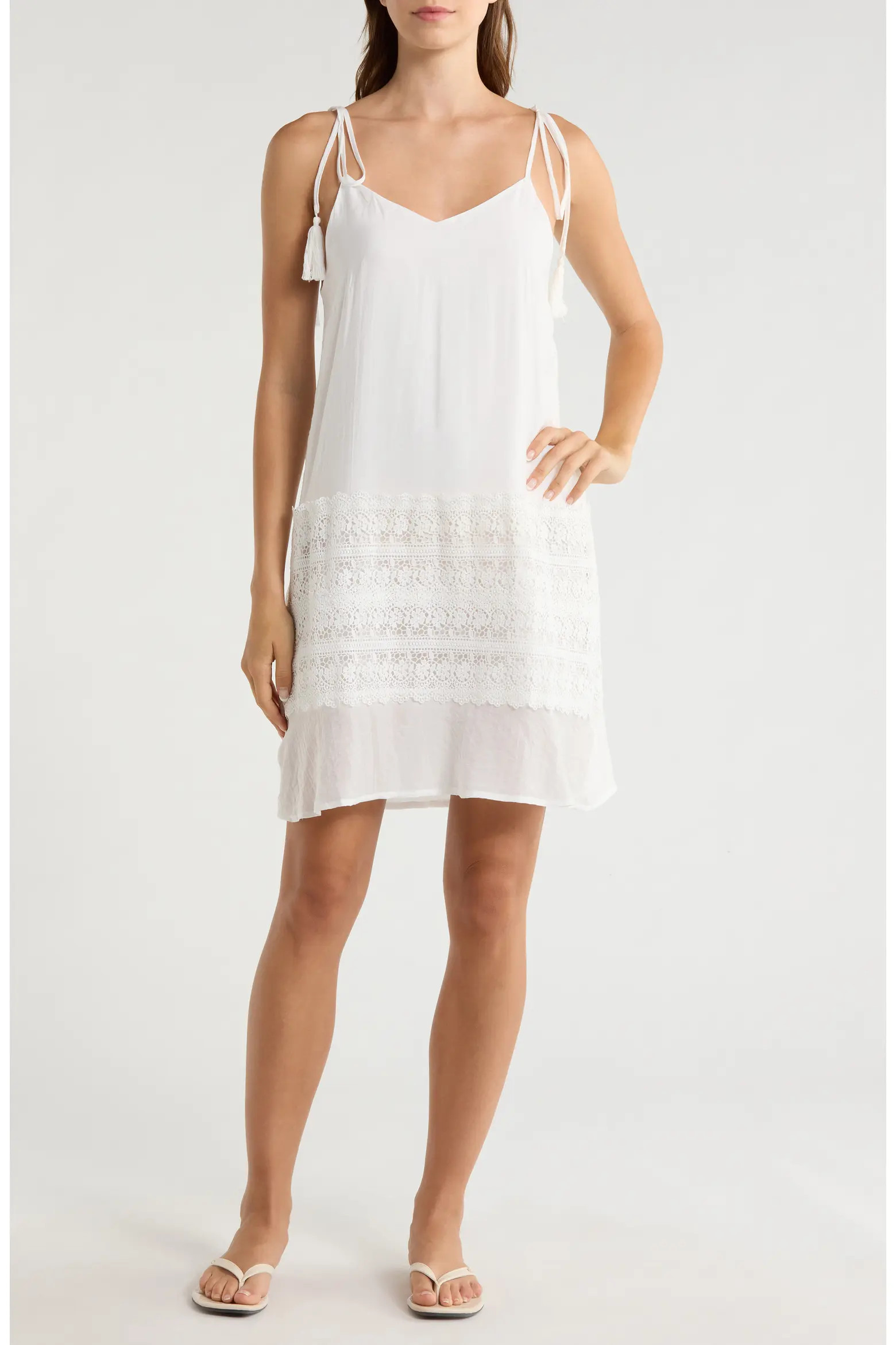 Crochet Trim Cover-Up Dress (Women) | Nordstrom | Nordstrom