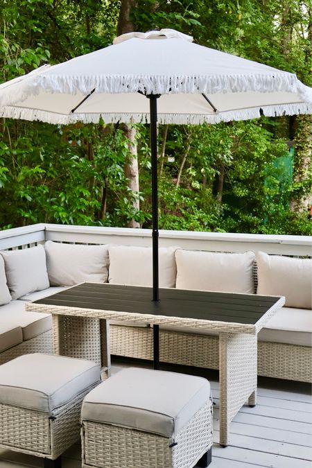 Walmart patio finds! 

The umbrella pictured is 7.5ft but it sold out. The 9ft is still available so I linked it here! 

#LTKSeasonal #LTKFamily #LTKHome