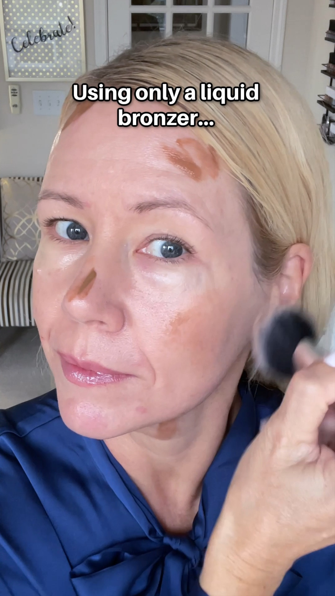 #BenefitClubPink NO FILTER MAKEUP LOOK ON 48 YEAR OLD REAL SKIN! Ladies over 40: have you tried to skip the foundation? Just using some bronzing drops? I love this for natural looking skin that does not enhance texture! Just spot conceal- less is really more! Using also my favorite brow combo: the Precisely My Brow Pencil in 2.5 & the 24 HR Brow Setter by @benefitcosmetics #BenefitBrows 

*Thank you for gifting me these @benefitcosmetics

#LTKBeauty #LTKOver40