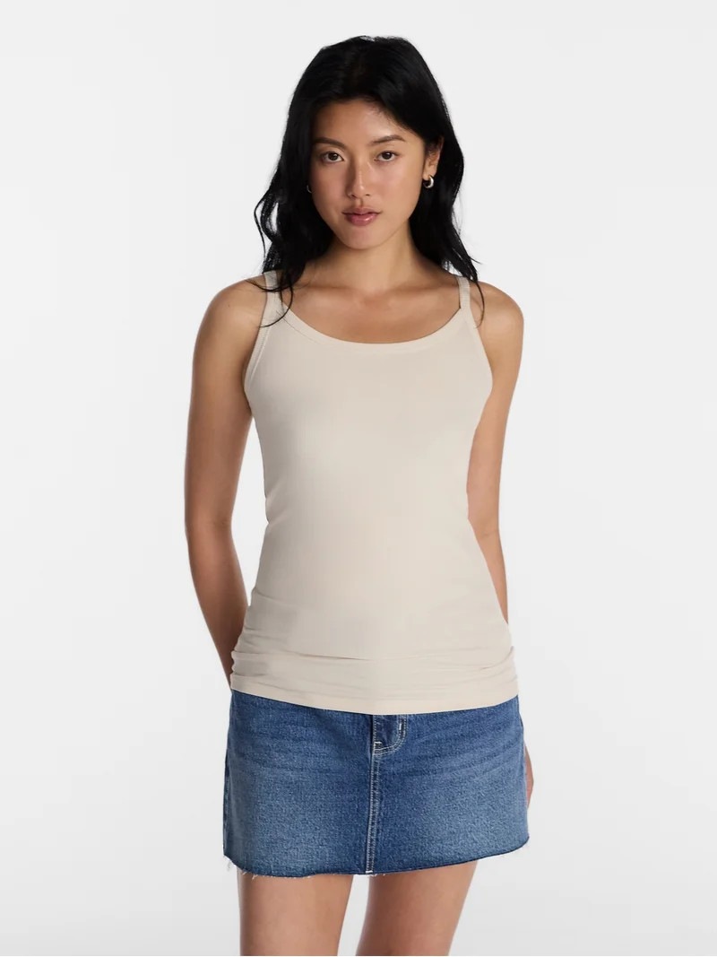 No Boundaries Ribbed Cami Top, Women's XXS-XXL | Walmart (US)