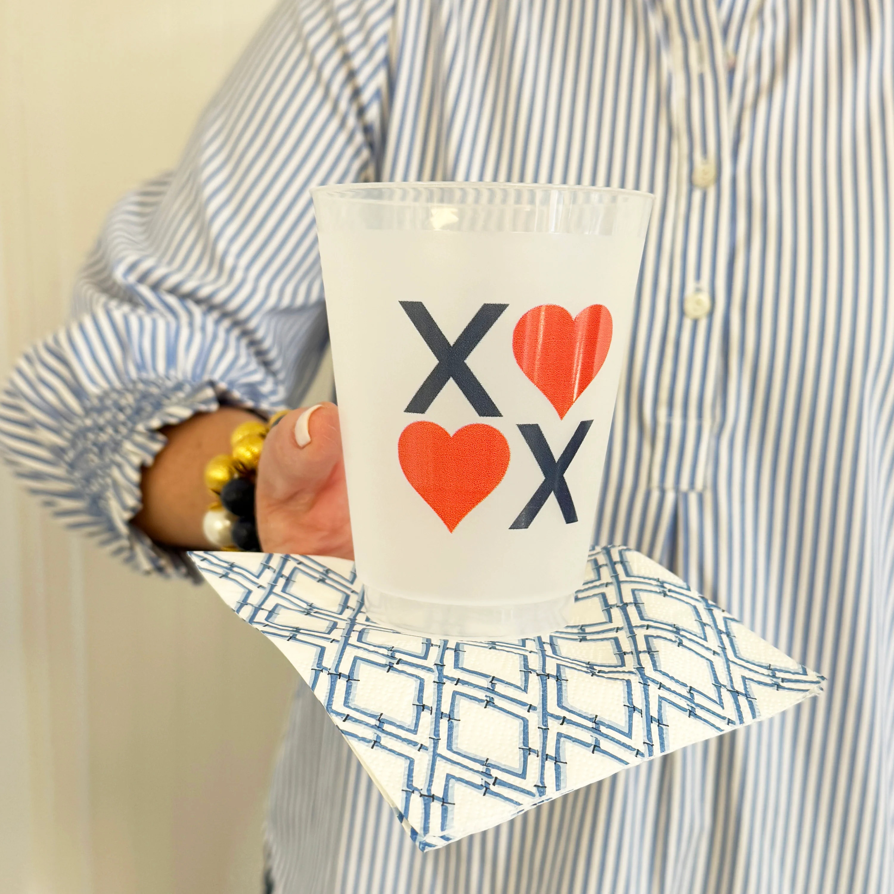 XOXO Valentine's Day Shatterproof Cups | Set of 8 | WH Hostess Social Stationery