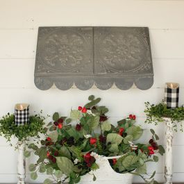 Daisy Medallion Scalloped Tile Awning | Antique Farm House