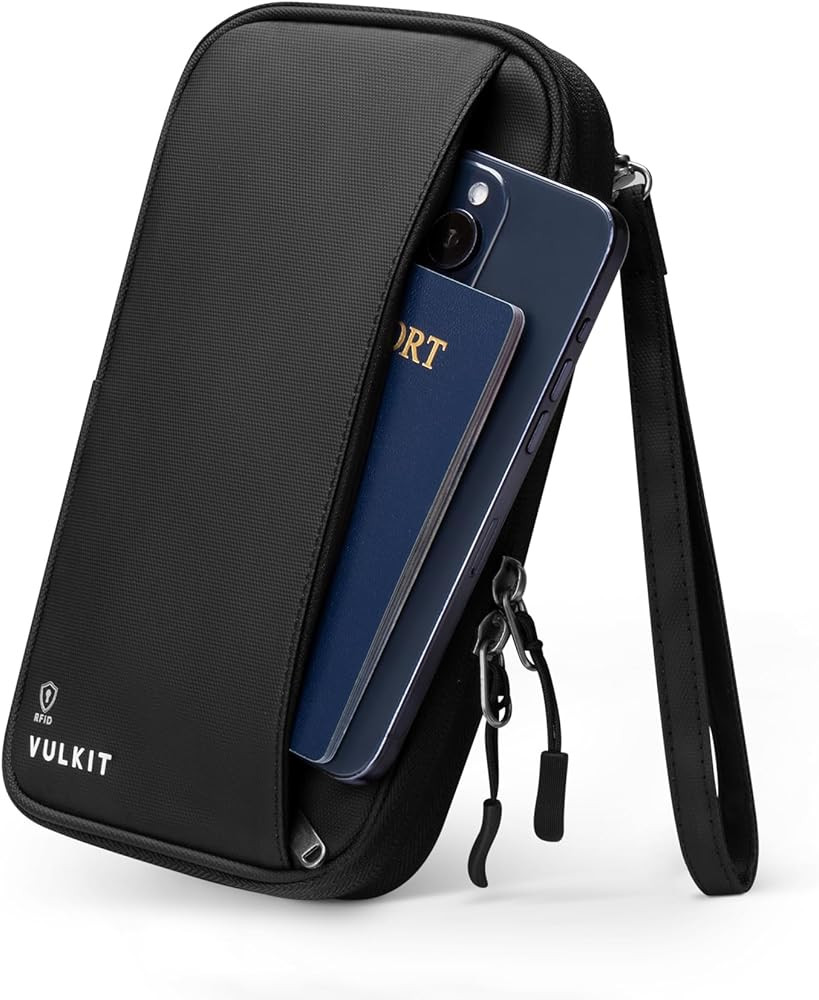 VULKIT Passport Wallet Family Passport Holder, RFID Blocking Travel Document Organizer with Wrist... | Amazon (US)