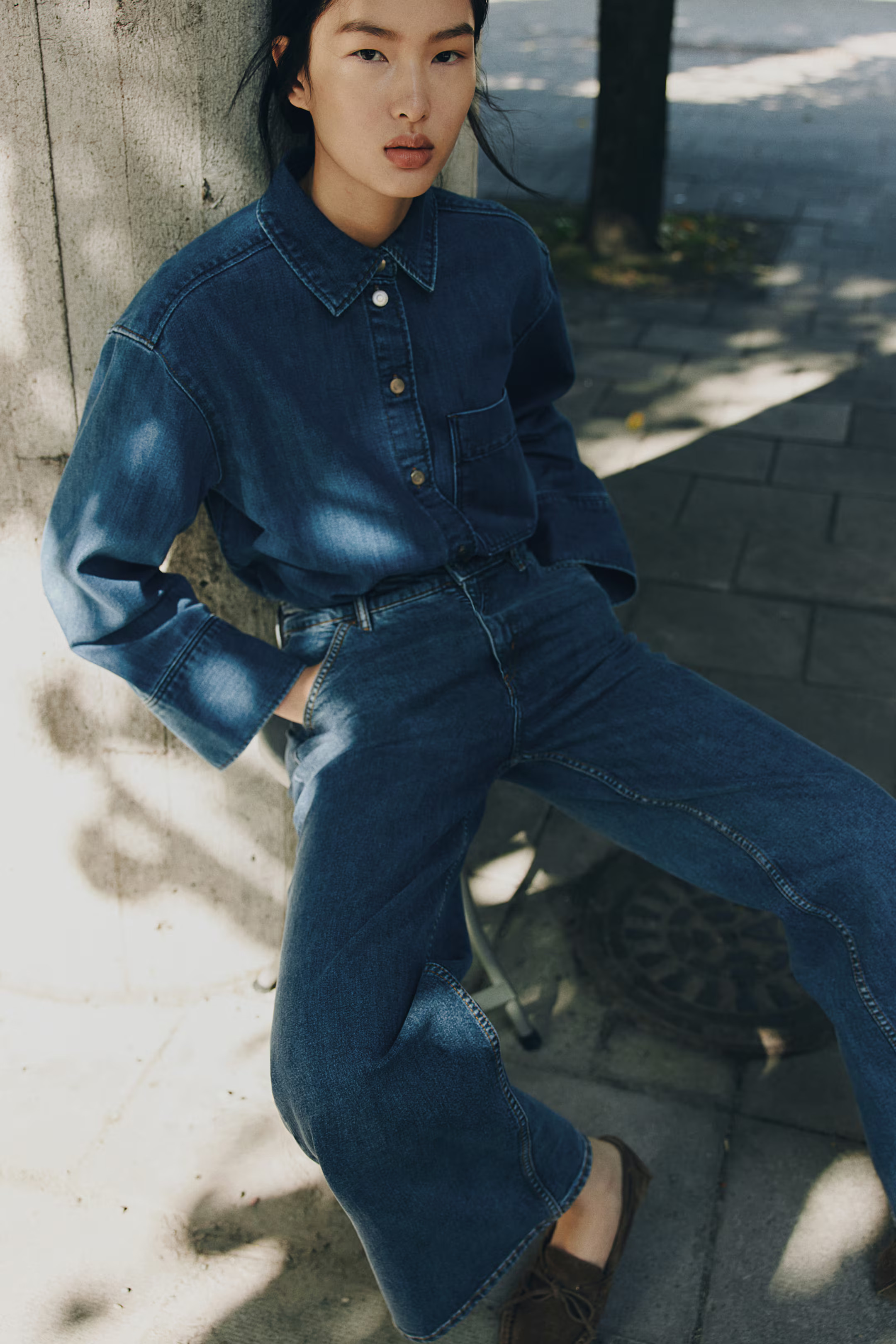 Wide jeans - Denim blue - Ladies | H&M GB | H&M (UK, MY, IN, SG, PH, TW, HK)