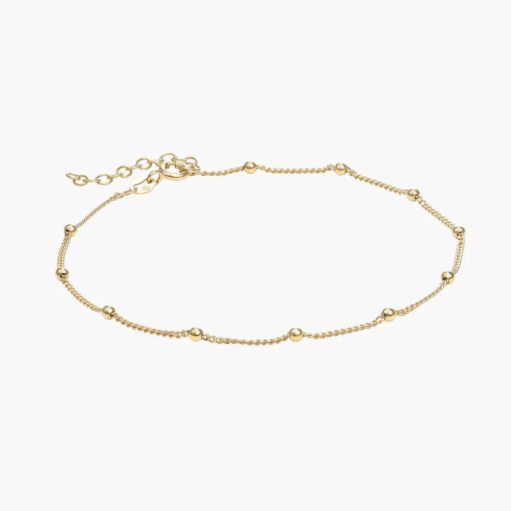 Bobble Chain Anklet/Bracelet - Gold Vermeil | Oak & Luna (US)