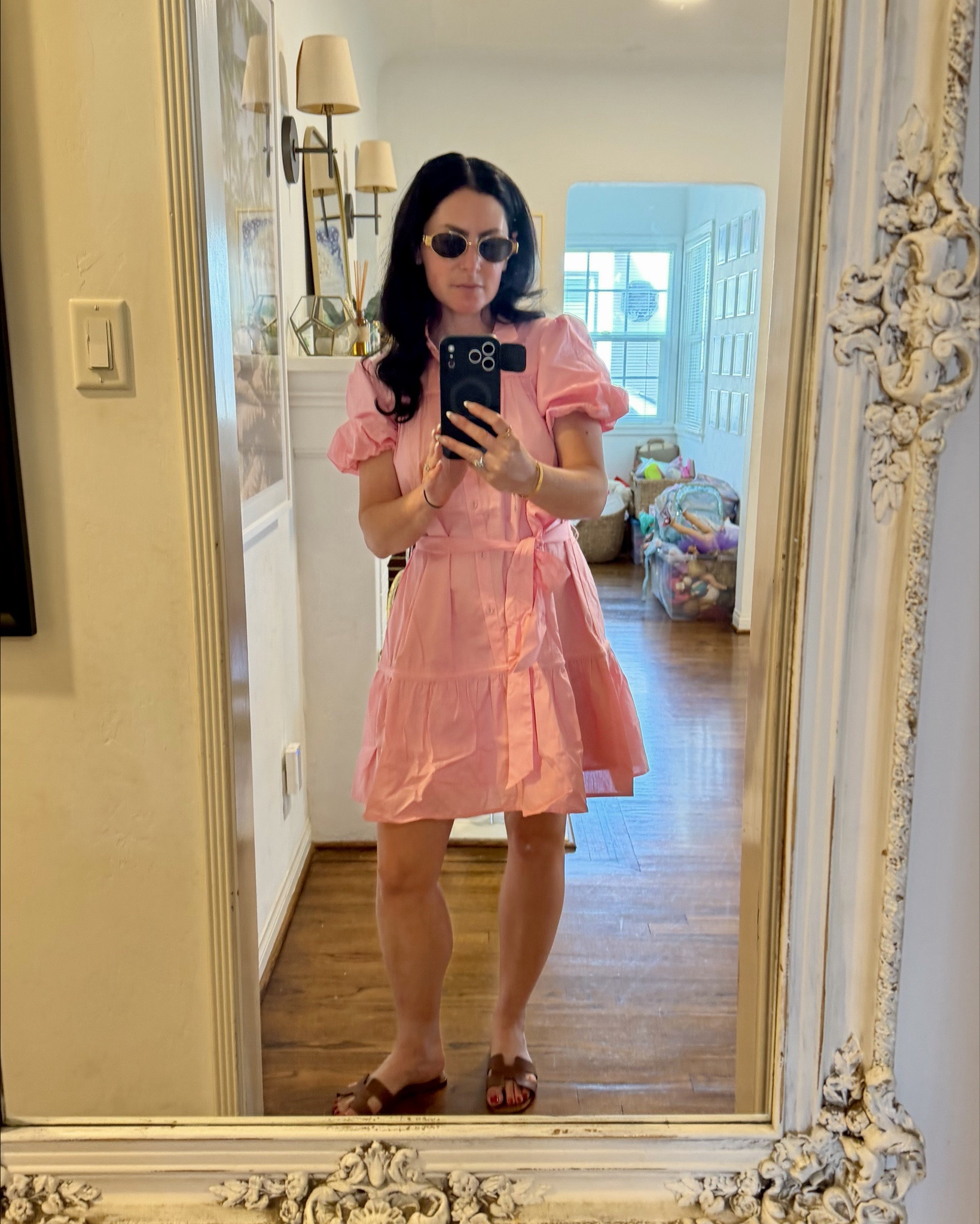 The cutest pink spring dress I’m wearing on repeat 💁🏼‍♀️. It’s perfect for petites since the waist cinches so well. The material feels so luxe and it’s so comfy, I couldn’t love it more.

#LTKootd #LTKOver40 #LTKPetite