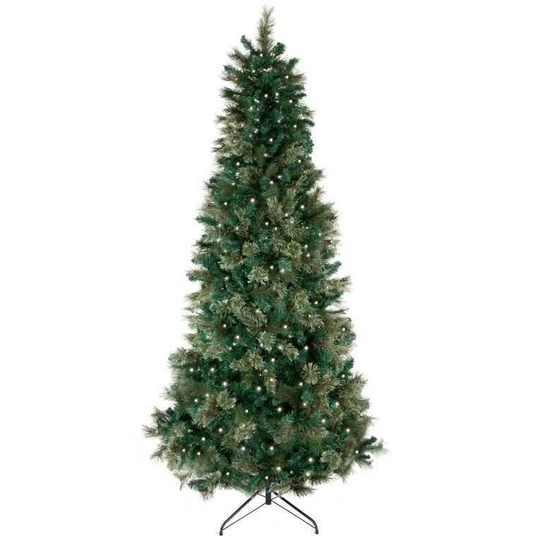 Flexible Flyer 7.5 ft Cashmere Christmas Tree Pre-Lit 450 Multicolor LED Lights Full Realistic Gr... | Walmart (US)
