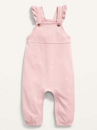Unisex Cozy-Knit Ruffle-Strap Overalls for Baby | Old Navy (US)