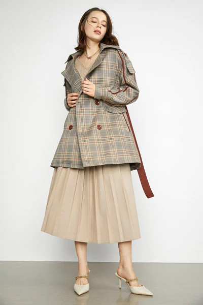 Alexandro Tan Belted Trench Coat | J.ING