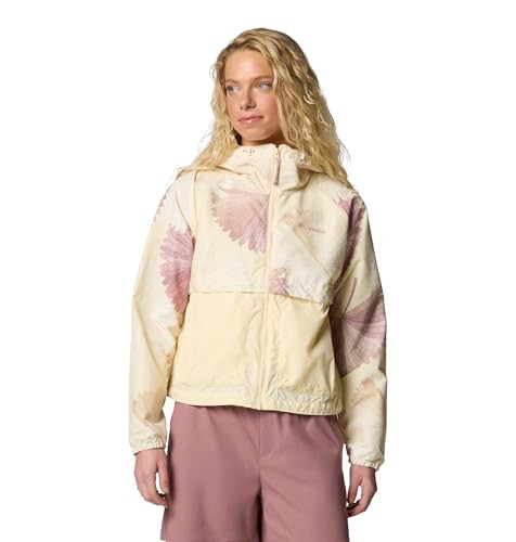 Columbia Womens Spire Valley Printed Windbreaker, Lemon Wash Rays/Lemon Wash, XX-Large | Amazon (US)