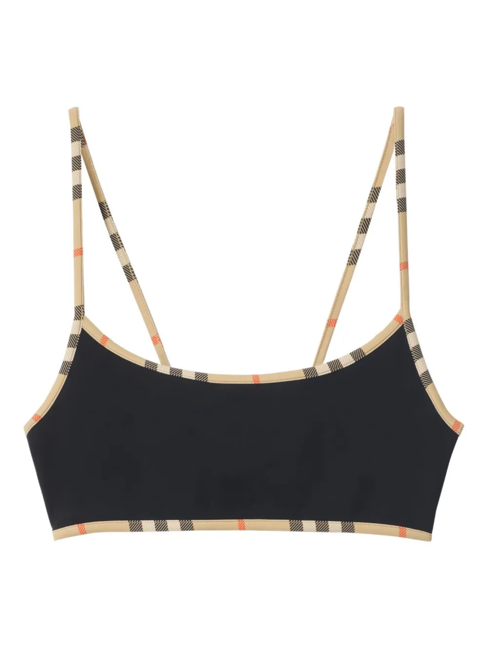Burberry Top Bikini Con Rifinitura a Quadri | Nero | FARFETCH IT | Farfetch Global