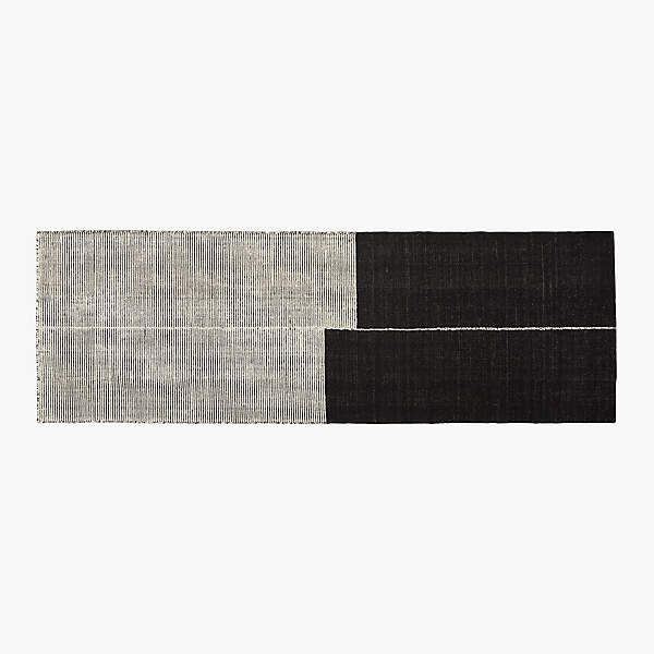 Bass Grey Handloomed Hallway Runner Rug 2.5'x8' + Reviews | CB2 | CB2