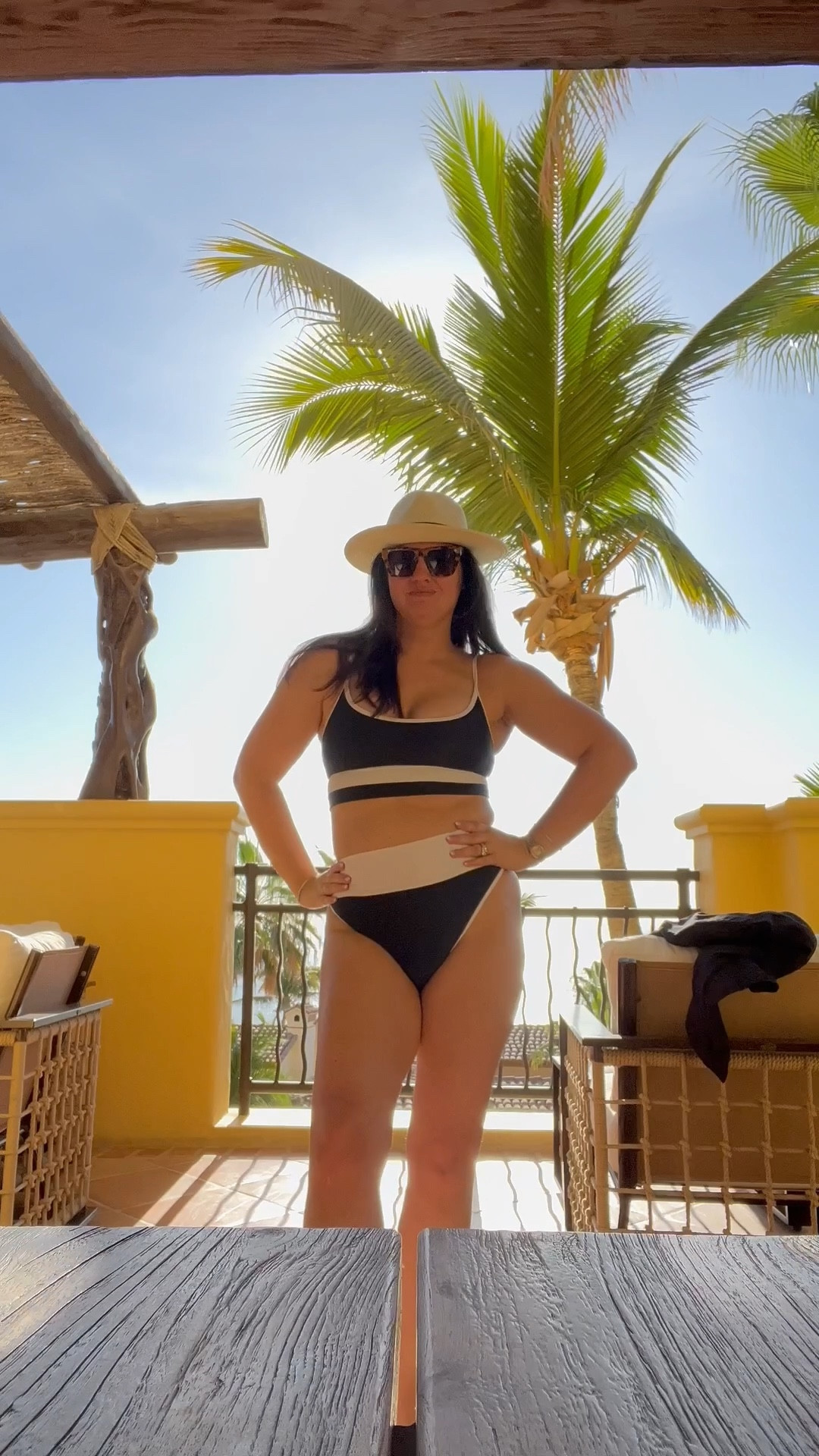 My new fave suit! 
The top is like a complete shelf bra with zero peaky cups to get in the way. Straps are adjustable and fabric is ribbed to hold you in.
I’m wearing a medium in the top but need the large 
Large in the bottom! 


#LTKtravel #LTKswim #LTKSeasonal