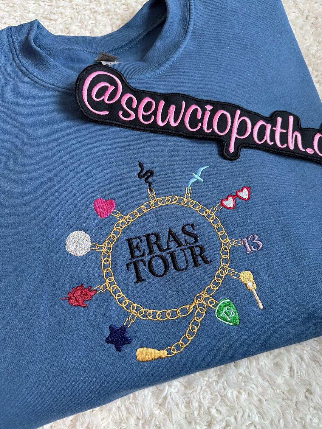 Eras Sweatshirt E Tour Friendship Bracelet Swift Embroidered Taylor Sweatshirt Sweater Gift for S... | Etsy (US)