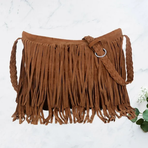 NUOLUX Bag Tote Tassel Leather Shoulder Fringe Large Small Messenger Handbags Satchel Bags | Walmart (US)