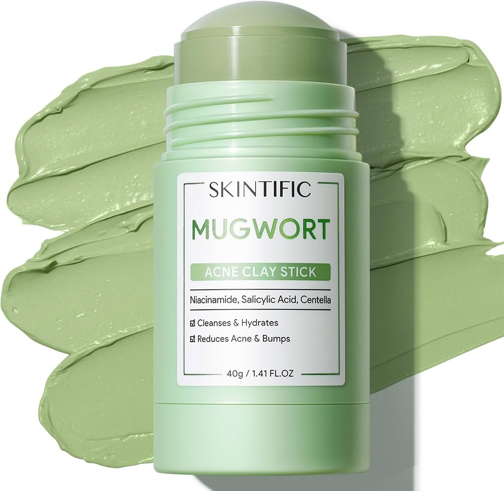 SKINTIFIC Mugwort Clay Stick Mask for Face, Redness Soothing & Breakout Control with Centella and... | Amazon (US)