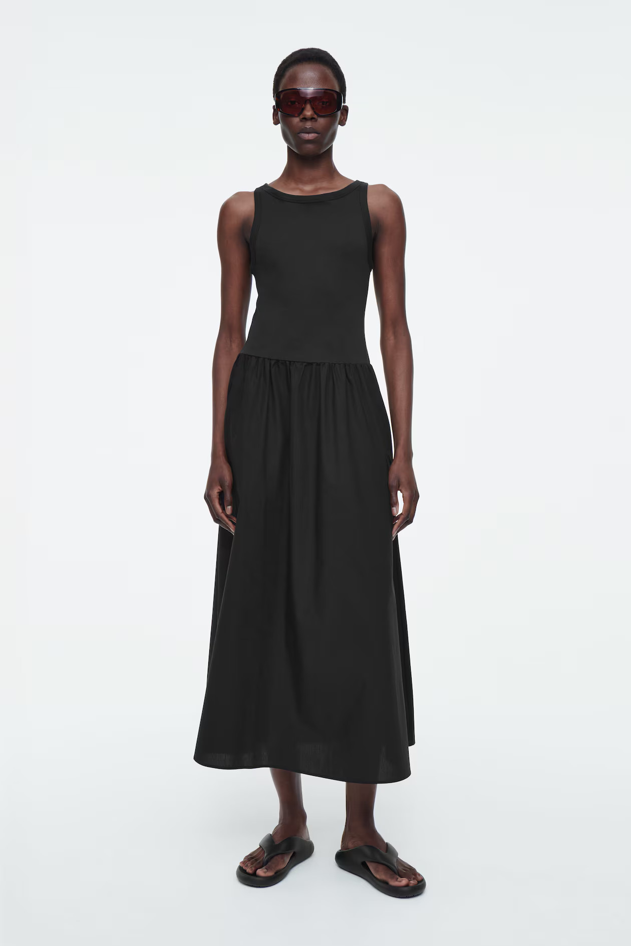 CONTRAST-PANEL MAXI DRESS - BLACK | COS (EU)