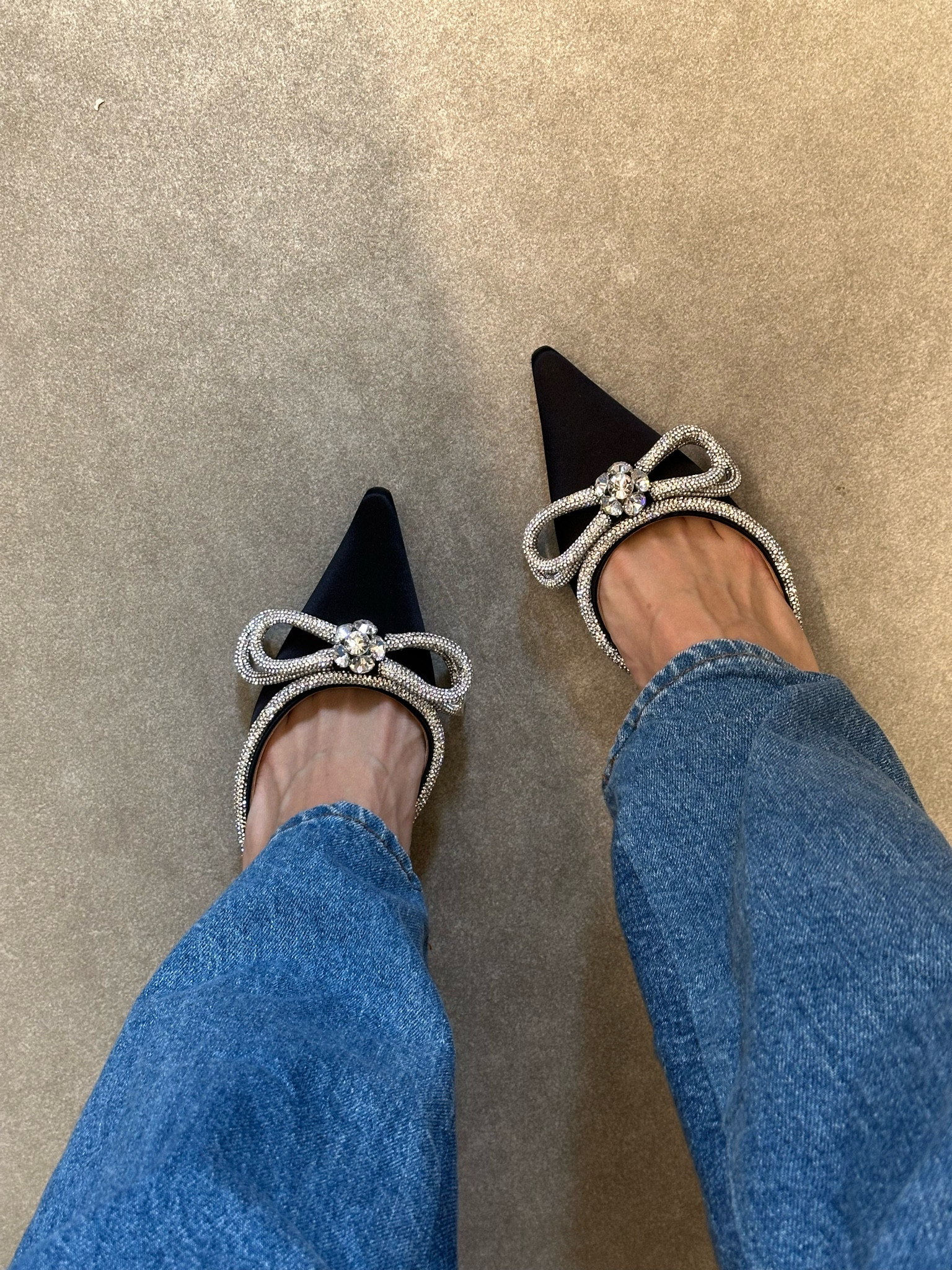 MACH & MACH double bow crystal-embellished satin mules in black — the most gorgeous evening shoes with a kitten heel that are very walkable in and can be easily reworn from day to night

#LTKwedding #LTKparties #LTKshoecrush