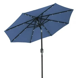Best Choice Products 10ft Solar LED Lighted Patio Umbrella w/ Tilt Adjustment, UV-Resistant Fabri... | Walmart (US)