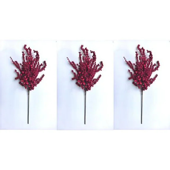 Red Berry Christmas Decoration Pick, 24 inches, 3 Piece, by My Texas House | Walmart (US)