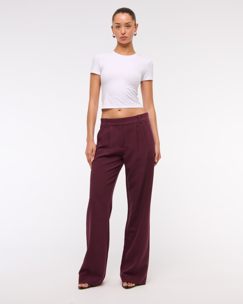 A&F Sloane Low Rise Tailored Wide Leg Pant | Abercrombie & Fitch (US)