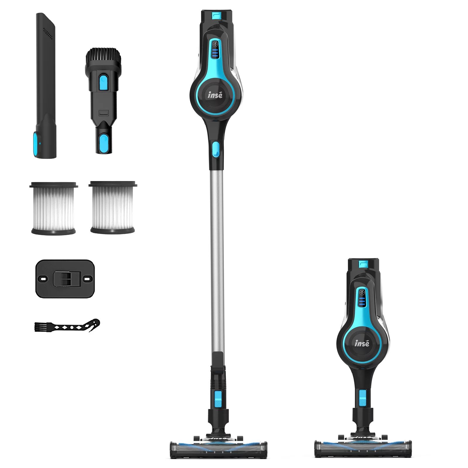 INSE Cordless Vacuum Cleaner, 6 in 1 Powerful Suction Lightweight Stick Vacuum with 2200mAh Recha... | Walmart (US)