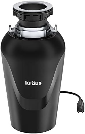 Kraus KWD100-75MBL WasteGuard Continuous Feed Garbage Disposal with 3/4 Horsepower Ultra-Quiet M... | Amazon (US)