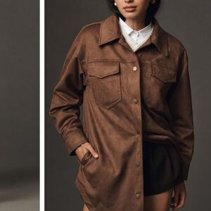 NWT The Tillie Relaxed Faux-Suede Shacket by Pilcro | Poshmark