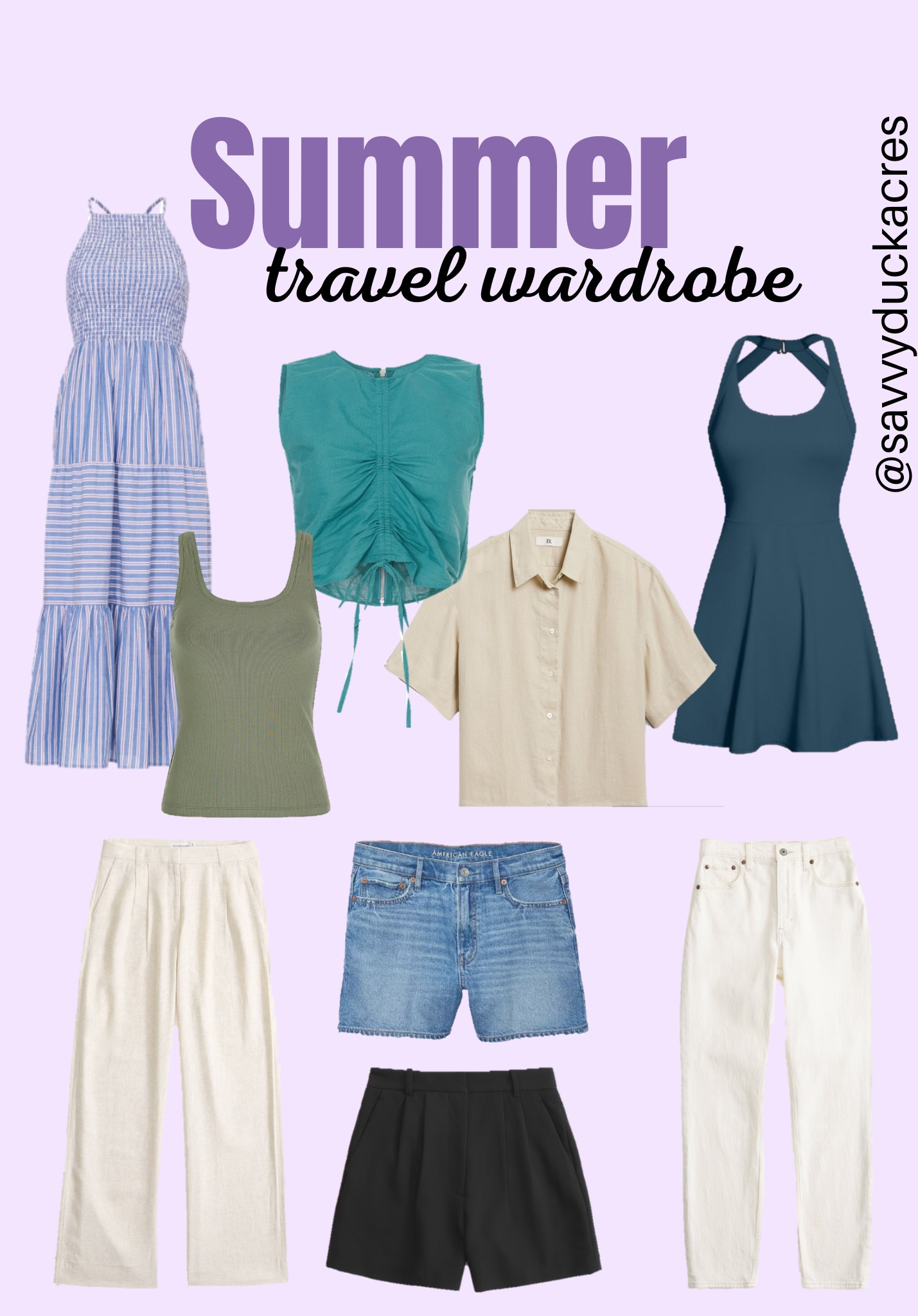 This simple summer capsule travel wardrobe will get me through 8 days on an upcoming trip. I love mixing old with new and renting filler pieces. 

#LTKStyleTip #LTKSeasonal #LTKTravel