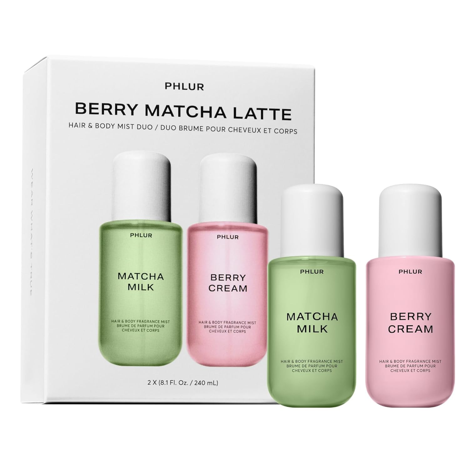 PHLUR Berry Matcha Latte Body Mist Set, 8 Fl Oz Each ($78 Value) - Hair and Body Perfume for Wome... | Amazon (US)