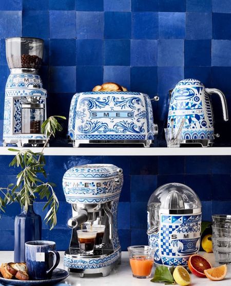 Dolce & Gabbana X Smeg coffee machine, kettle, toaster, coffee grinder, and toaster 

#LTKhome #LTKMostLoved #LTKGiftGuide