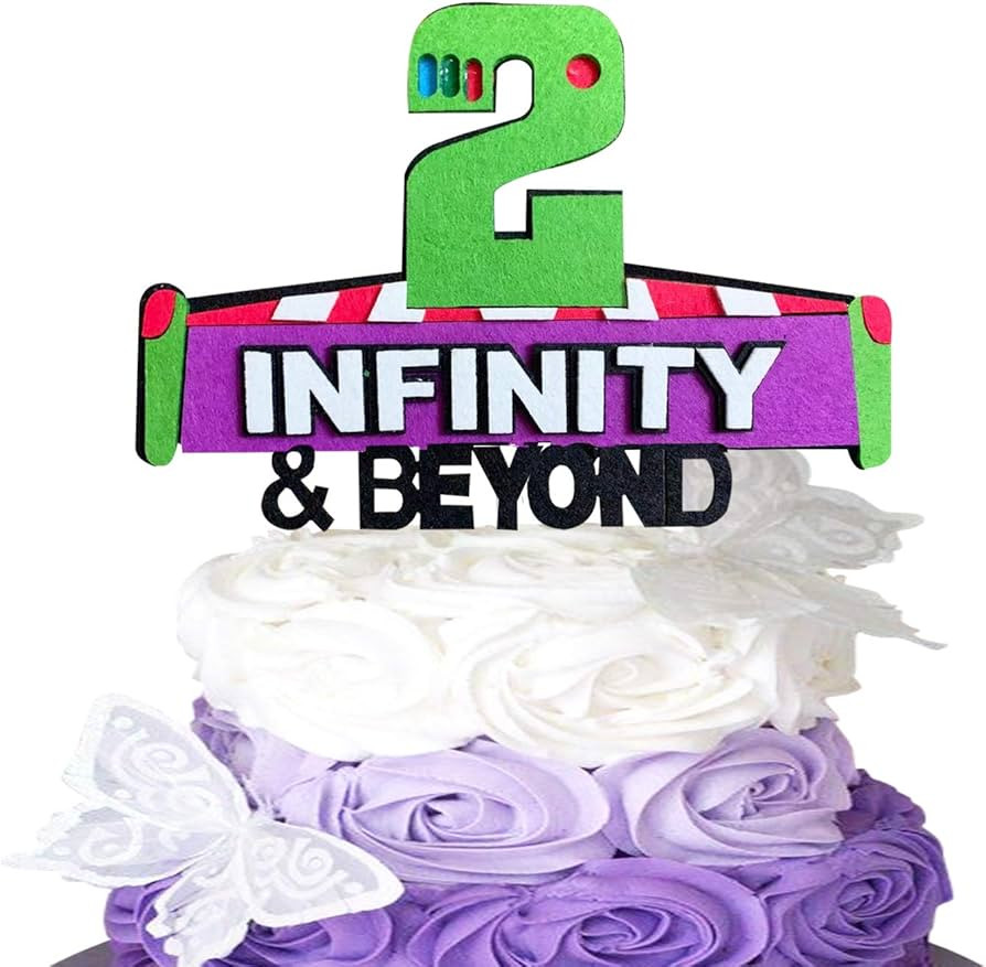 Two Infinity And Beyond Cake Topper Handmade 2 Infinity And Beyond Toy Inspired Birthday Decorati... | Amazon (US)