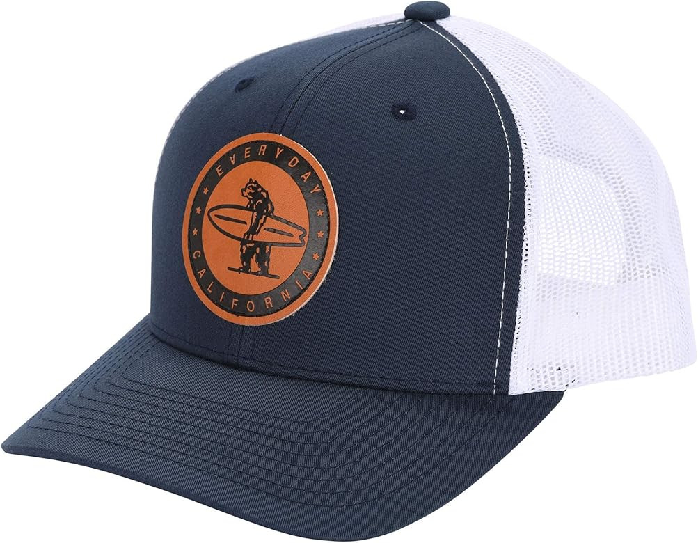 Everyday California 'Marlin' Snapback Navy Blue and White Surf Hat - Baseball Style Cap with Vega... | Amazon (US)