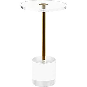 Artmaze Clear Acrylic End Table,Side Table,Round,for Office, Living Room and Bedroom,Easy Assembly,1 | Amazon (US)