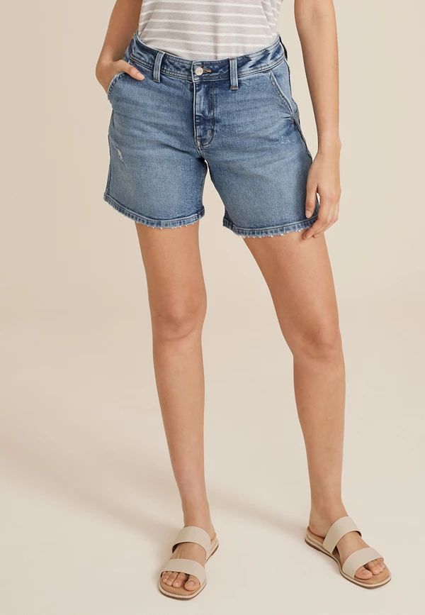 m jeans by maurices™ High Rise A Line 7in Walking Short | Maurices