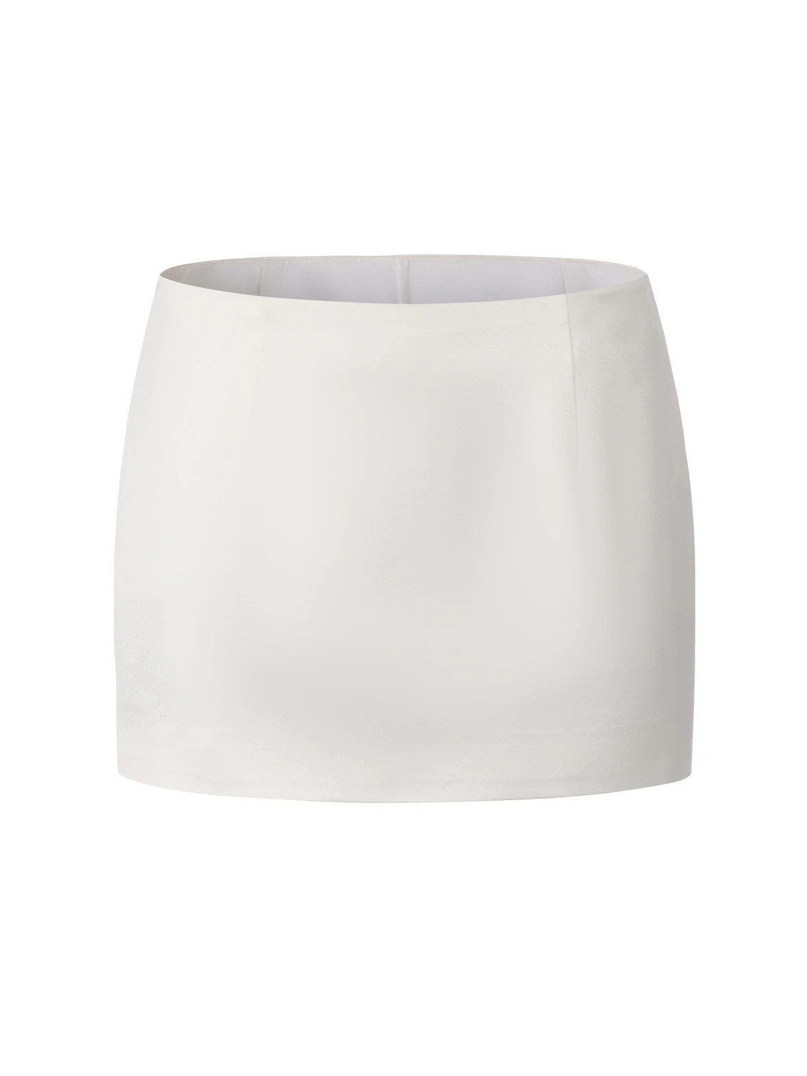 Ayla A-Line Satin White Skirt | Nana Jacqueline | Nana Jacqueline
