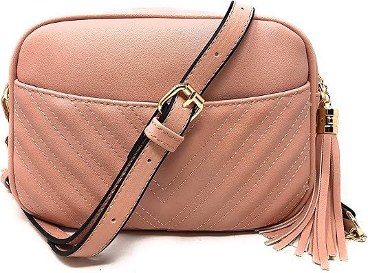 Lola Mae Quilted Crossbody Bag, Trendy Design Shoulder Purse | Amazon (US)