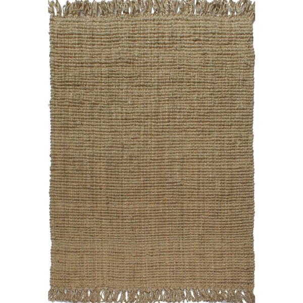 Handspun Boucle Sand Jute Rug With Fringes (8'X10') | Bed Bath & Beyond