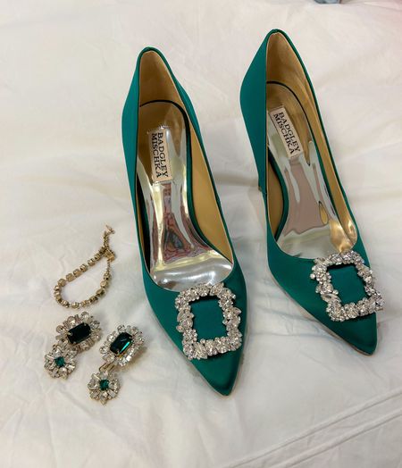 The sparkly and emerald accessories I wore with a white gown last night! ✨

I’ve linked the most similar styles I could find here. 🤍

#LTKparties #LTKHoliday #LTKSeasonal