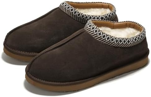 Project Cloud Mens Slippers 100% Genuine Leather with Australian Shearling Lining & Memory Foam I... | Amazon (US)