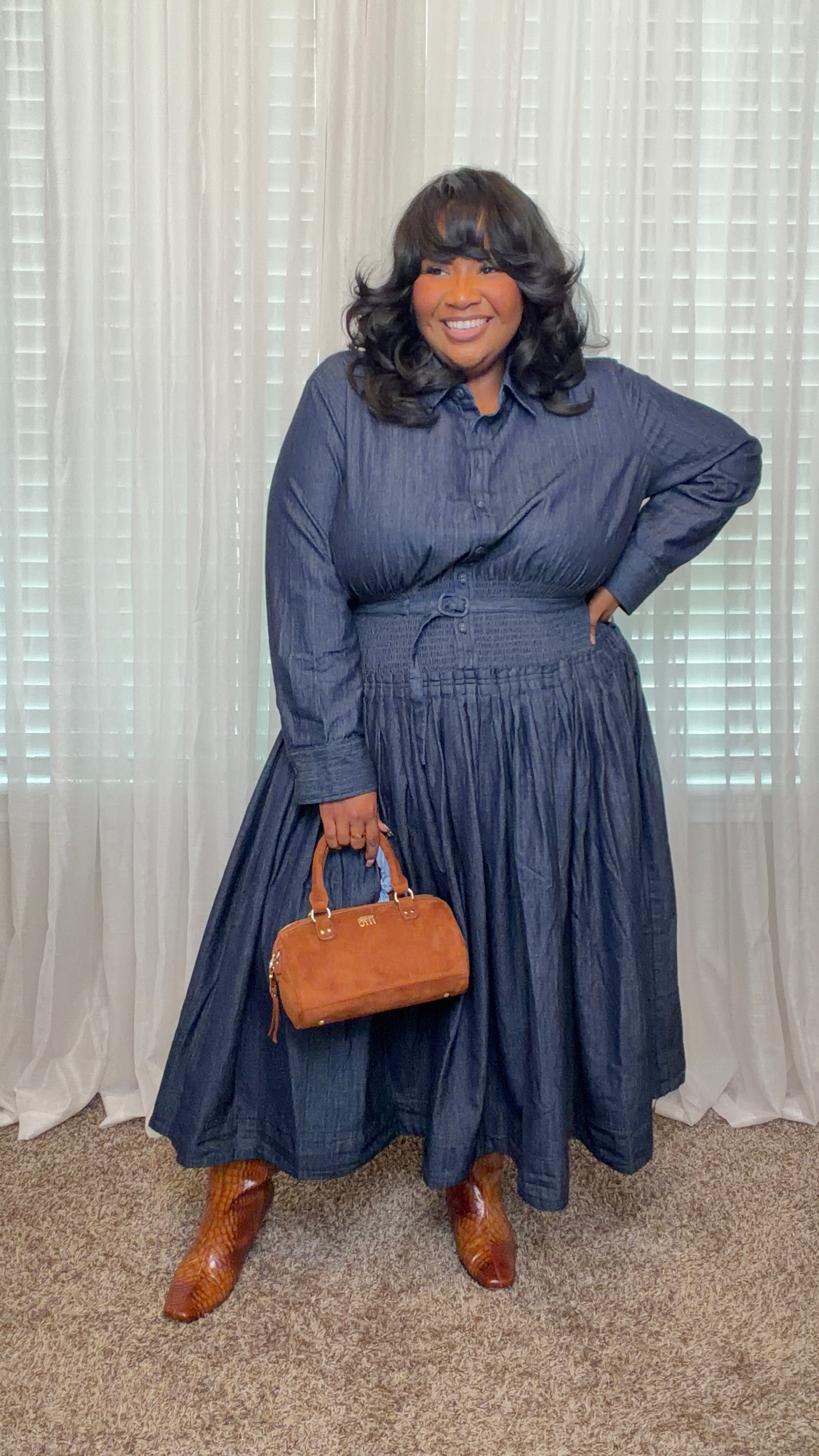 Love this dress for the fall/winter! Pair with a fun boot and bag and girllll!

#LTKootd #LTKgrwm #LTKPlusSize
