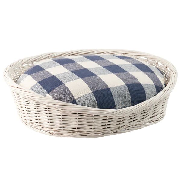 Barnes Blue Check Dog Bed | Over The Moon Gift