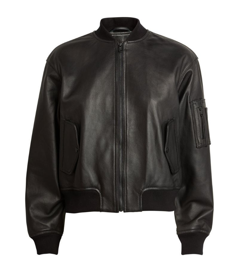 ME+EM Leather Bomber Jacket | Harrods