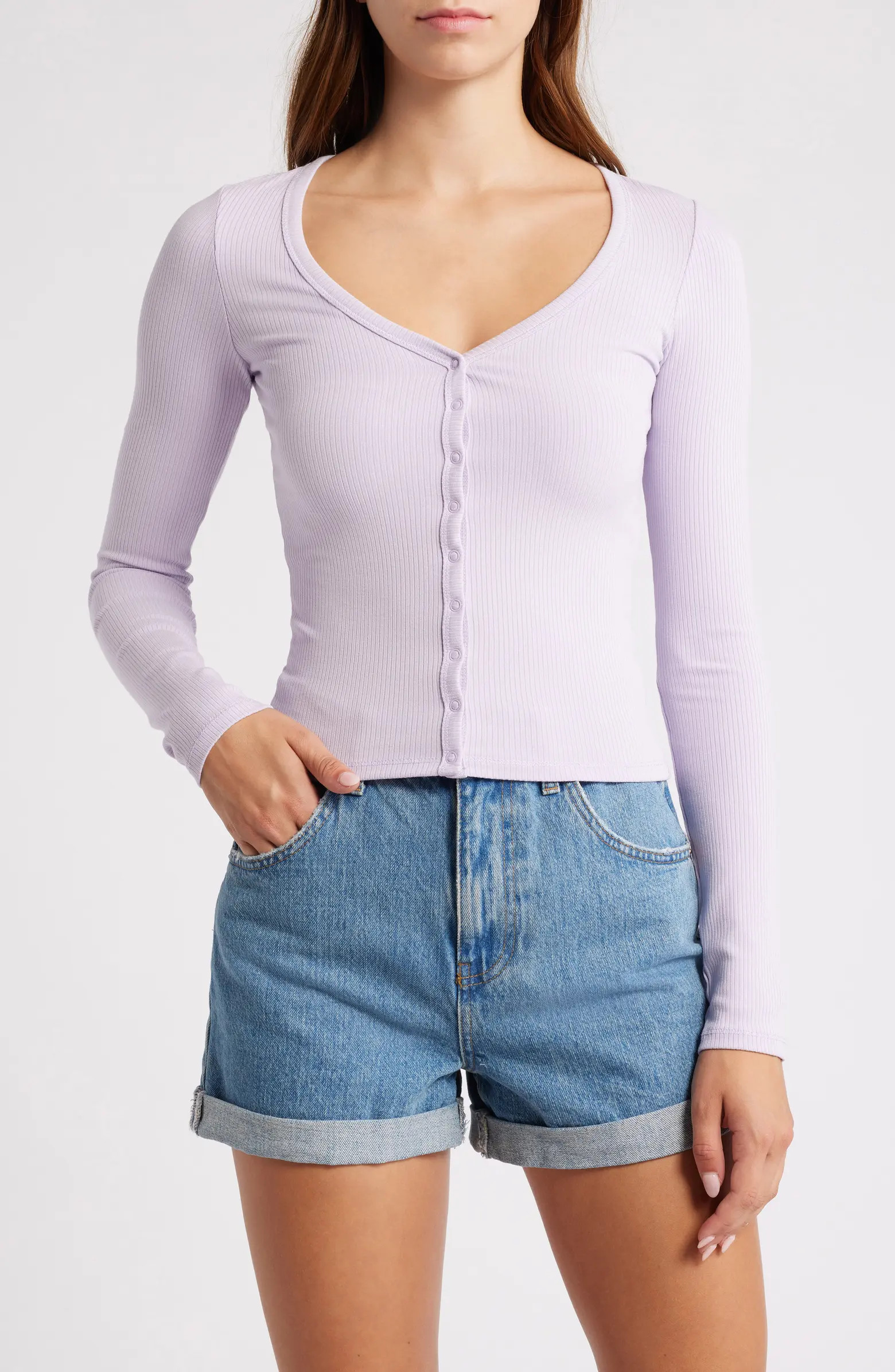 Softie Rib Baby Snap Cardigan | Nordstrom