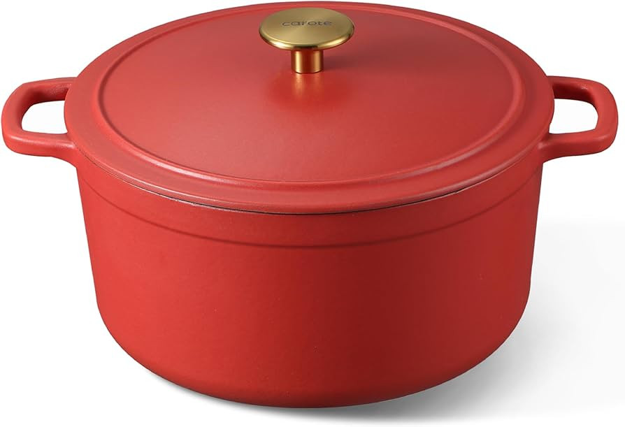 CAROTE 5QT Enameled Cast Iron Dutch Oven Pot with Lid, Heavy-Duty Dutch Oven for Sourdough Bread ... | Amazon (US)