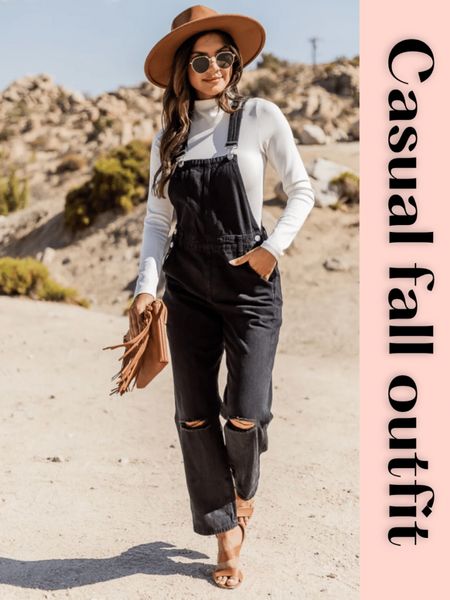 Cutest easy fall outfit . Love these overalls for a casual and cute fall outfit from pink lily. #LTKSeasonal 

#LTKunder50 #LTKunder100 #LTKstyletip